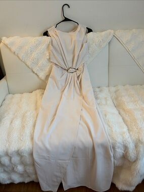 Wrap Maxi cutout Dress with Decorative Buckle